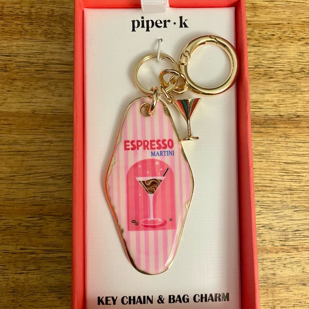 Piper K Pink Espresso Martini Key Chain